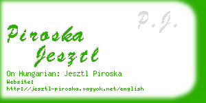 piroska jesztl business card